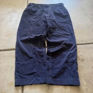 36x30 Navy Blue Baggy Wide Leg Dress Pants Y2K Grunge 2000s Vintage